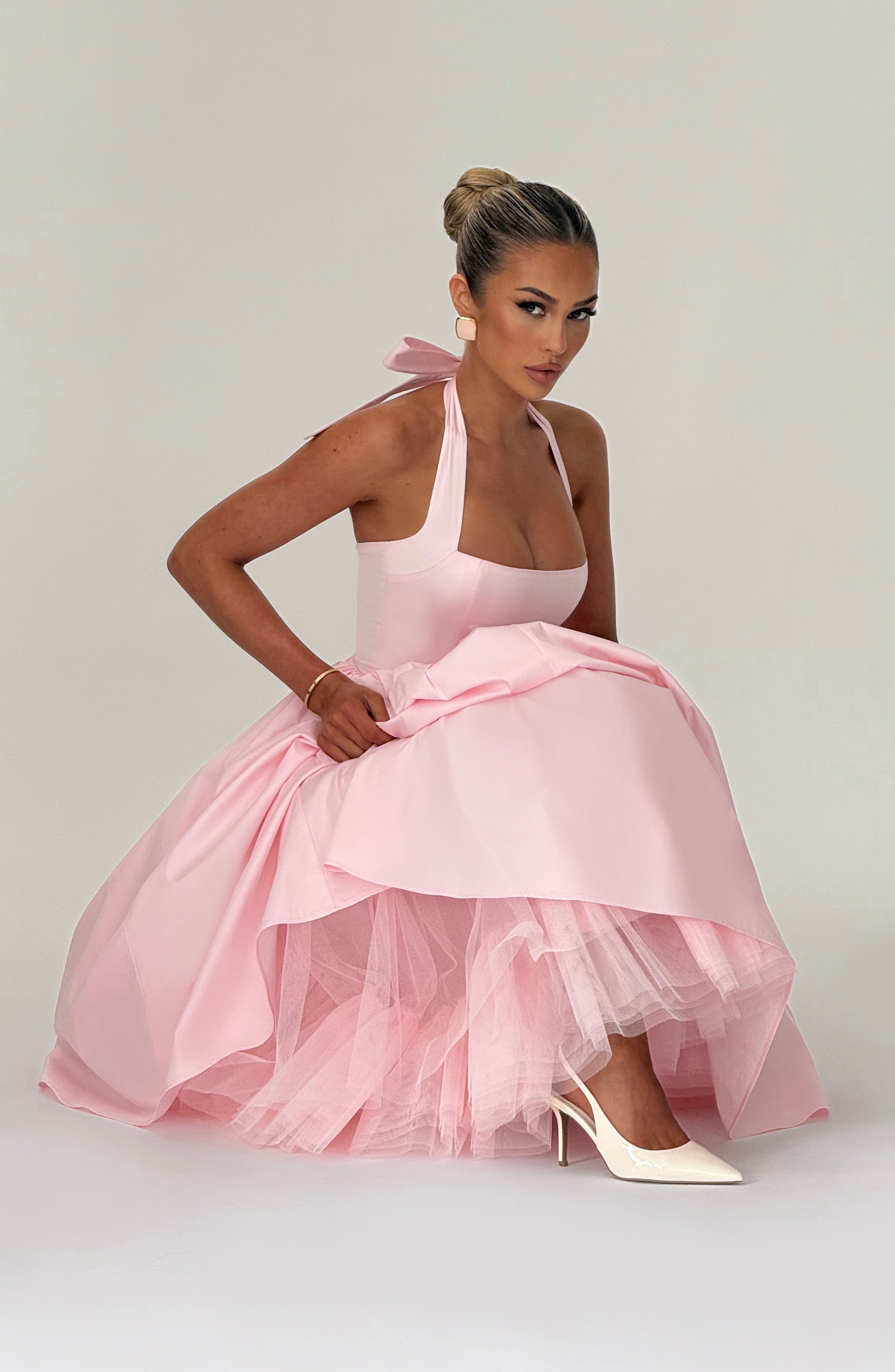 Cressida Midi Dress - Blush Dress Babyboo Fashion Premium Exclusive Design