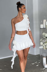 Daina Mini Skirt - Ivory Skirt Babyboo Fashion Premium Exclusive Design