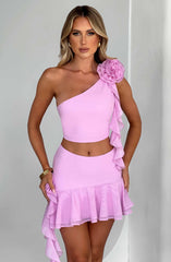 Daina Mini Skirt - Pink Skirt Babyboo Fashion Premium Exclusive Design