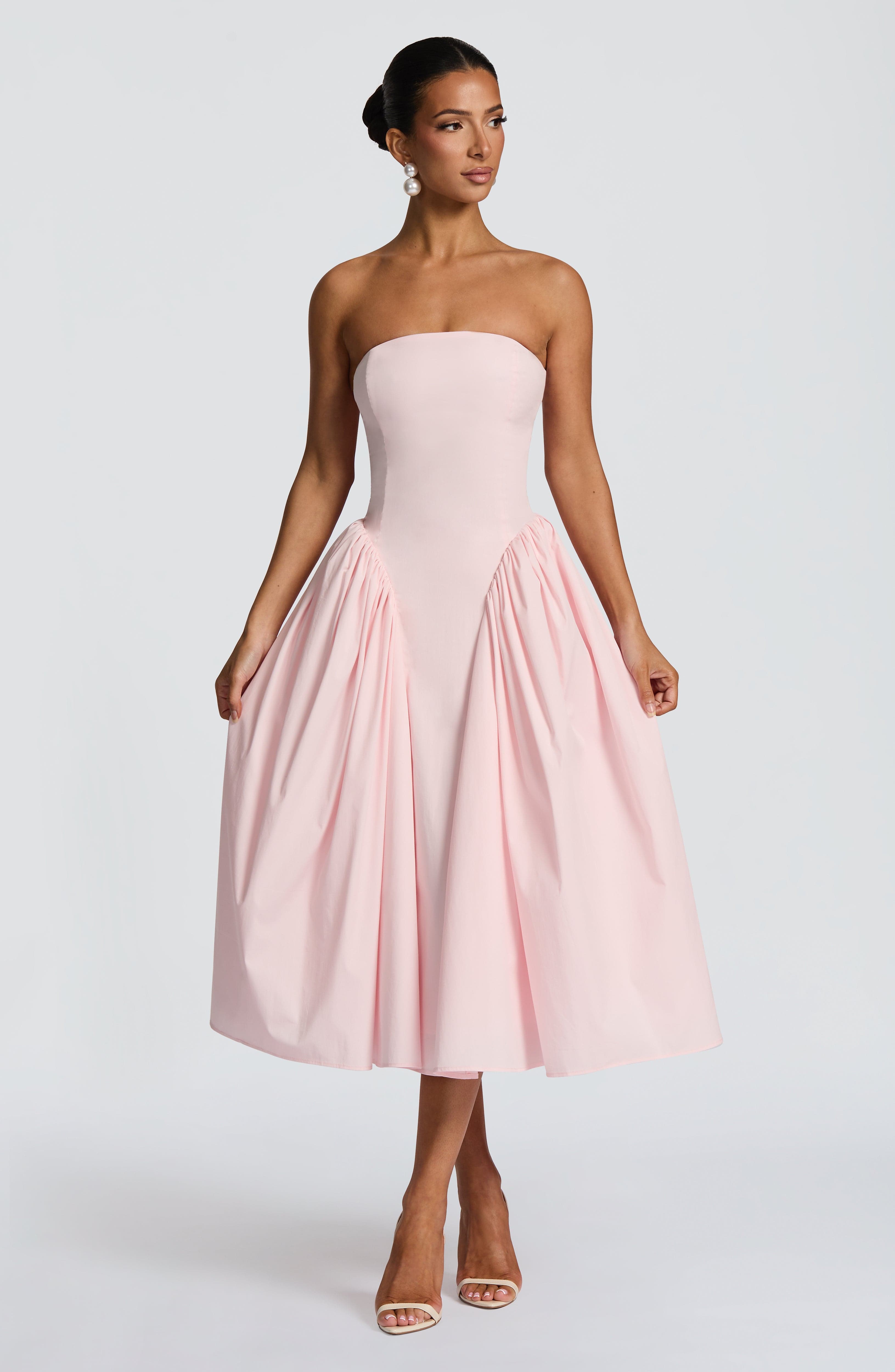 Darla Midi Dress - Blush Dress Babyboo Fashion Premium Exclusive Design