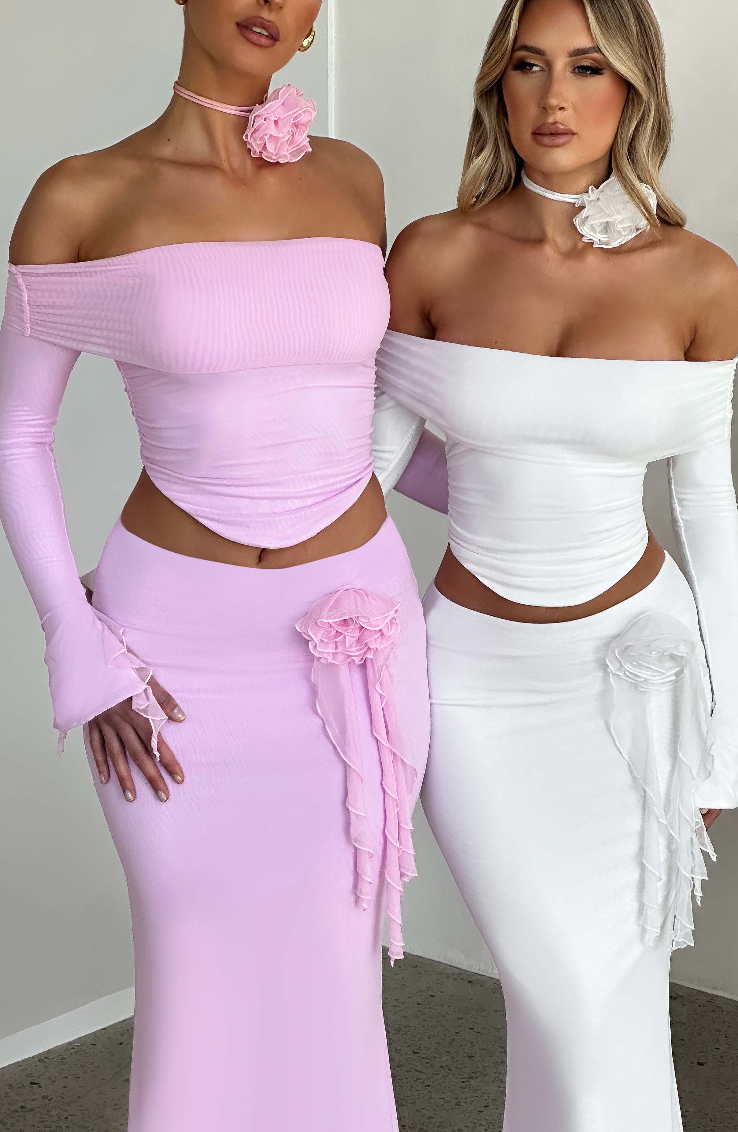 Deema Maxi Skirt - Ivory Skirt Babyboo Fashion Premium Exclusive Design