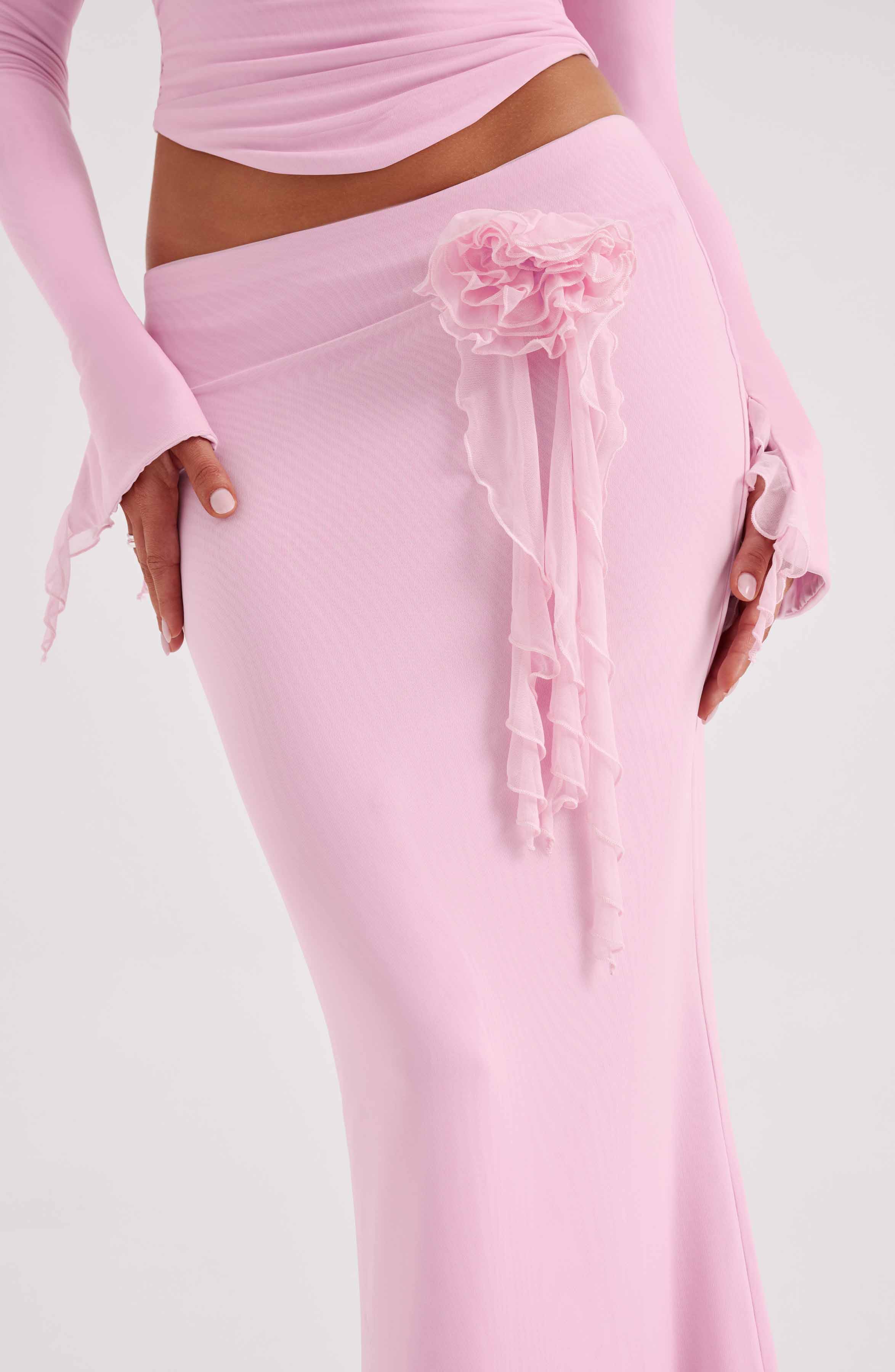 Deema Maxi Skirt - Pink Skirt Babyboo Fashion Premium Exclusive Design