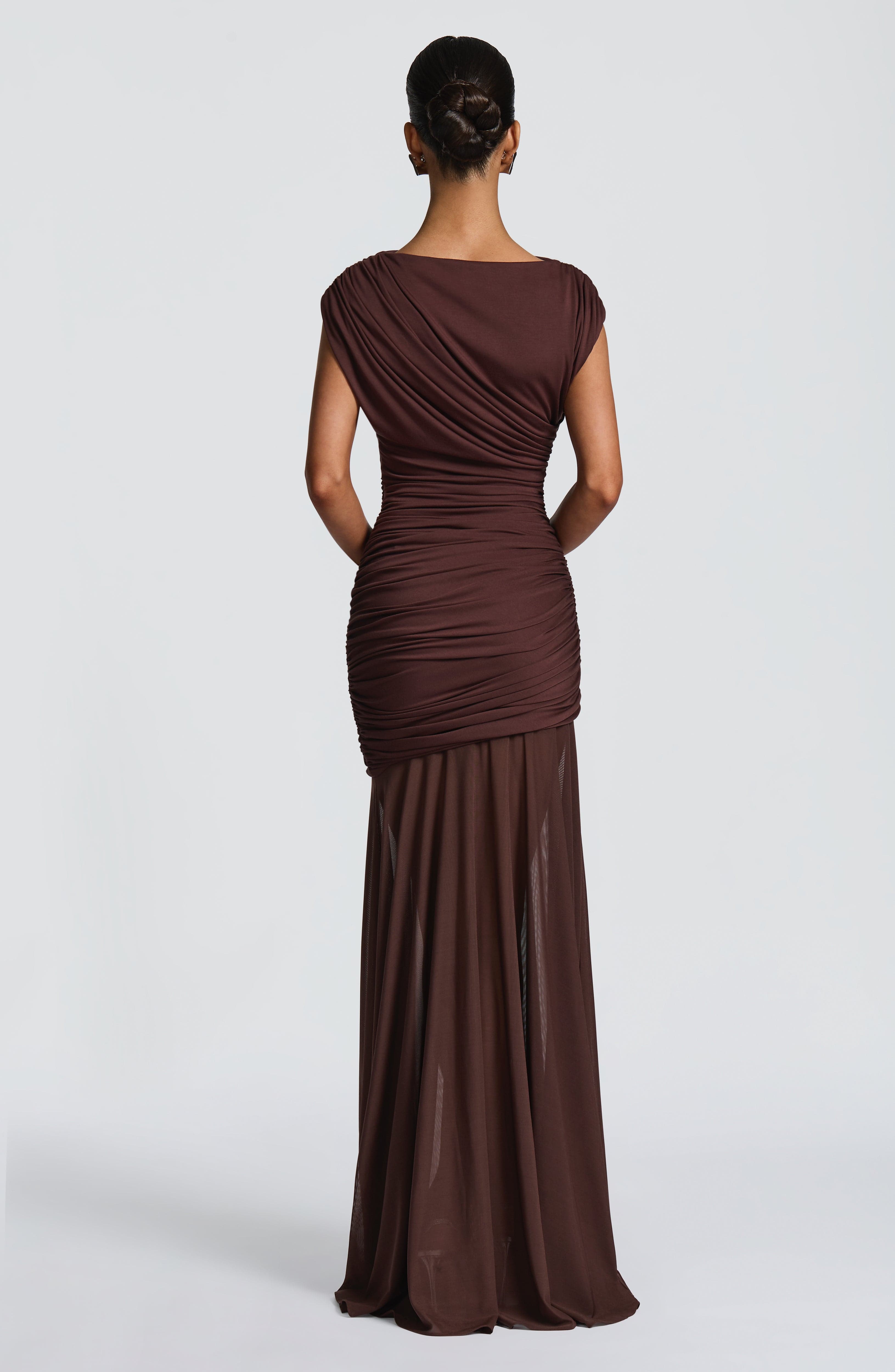 Demelza Maxi Dress - Plum Brown Dress Babyboo Fashion Premium Exclusive Design