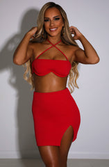 Eliza Mini Skirt - Red Babyboo Fashion Premium Exclusive Design