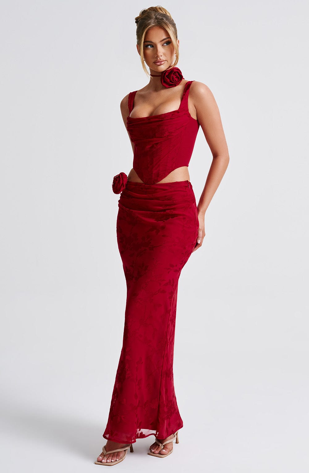 Elizabeth Maxi Skirt - Red Skirt Babyboo Fashion Premium Exclusive Design