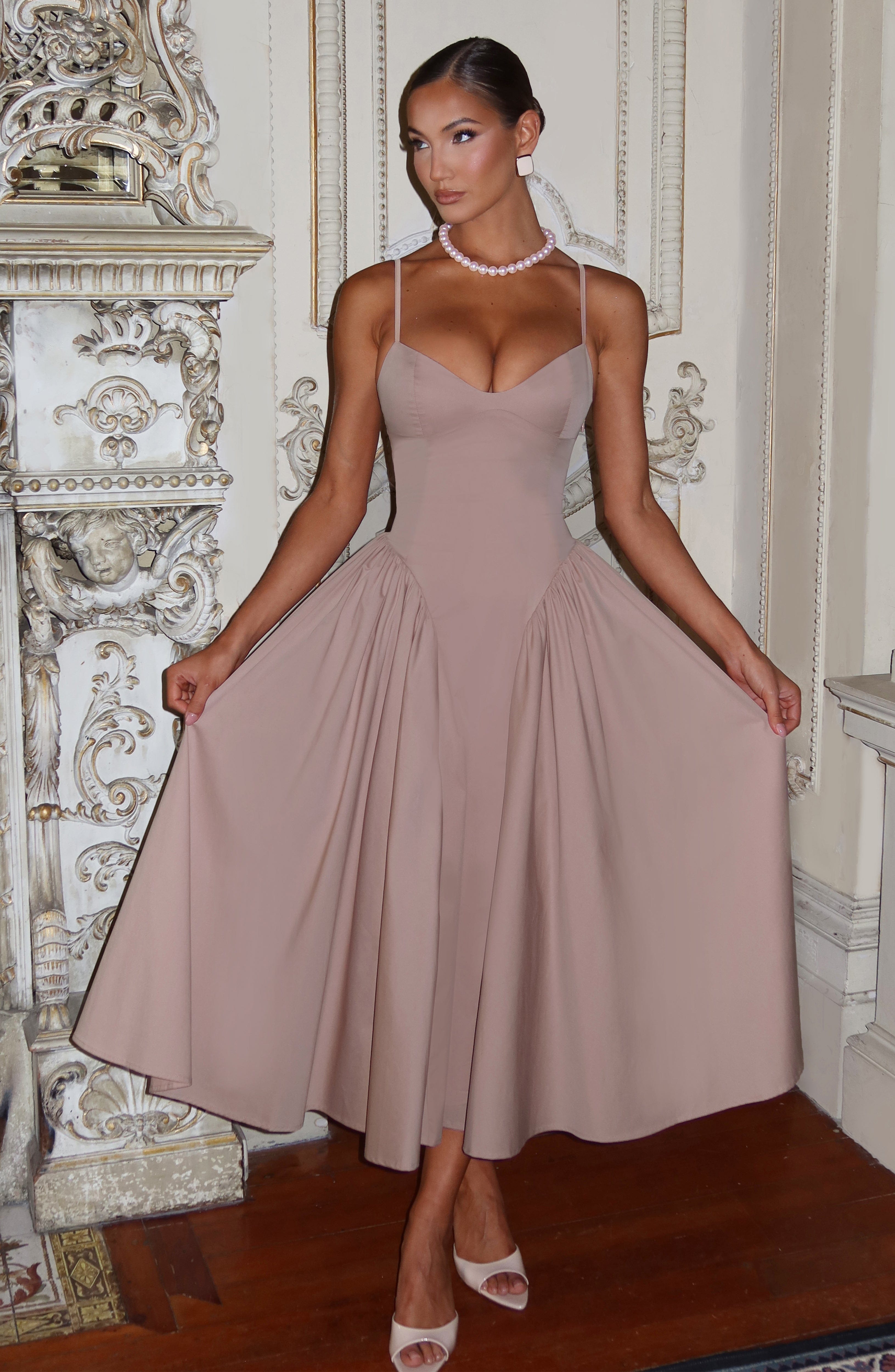 Emerson Midi Dress - Clay Dress Babyboo Fashion Premium Exclusive Design