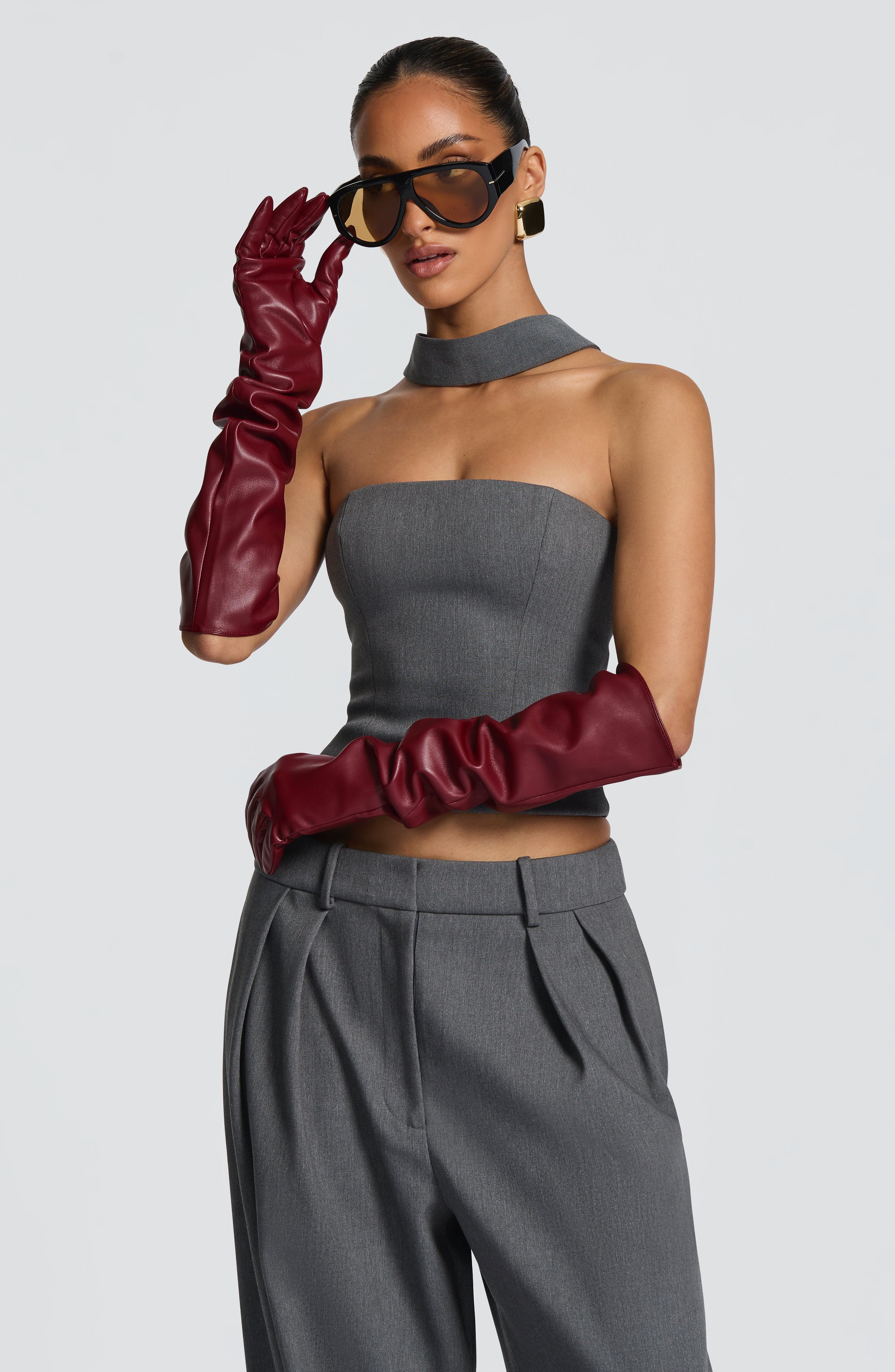 Frankie Gloves - Burgundy Accessories Babyboo Fashion Premium Exclusive Design