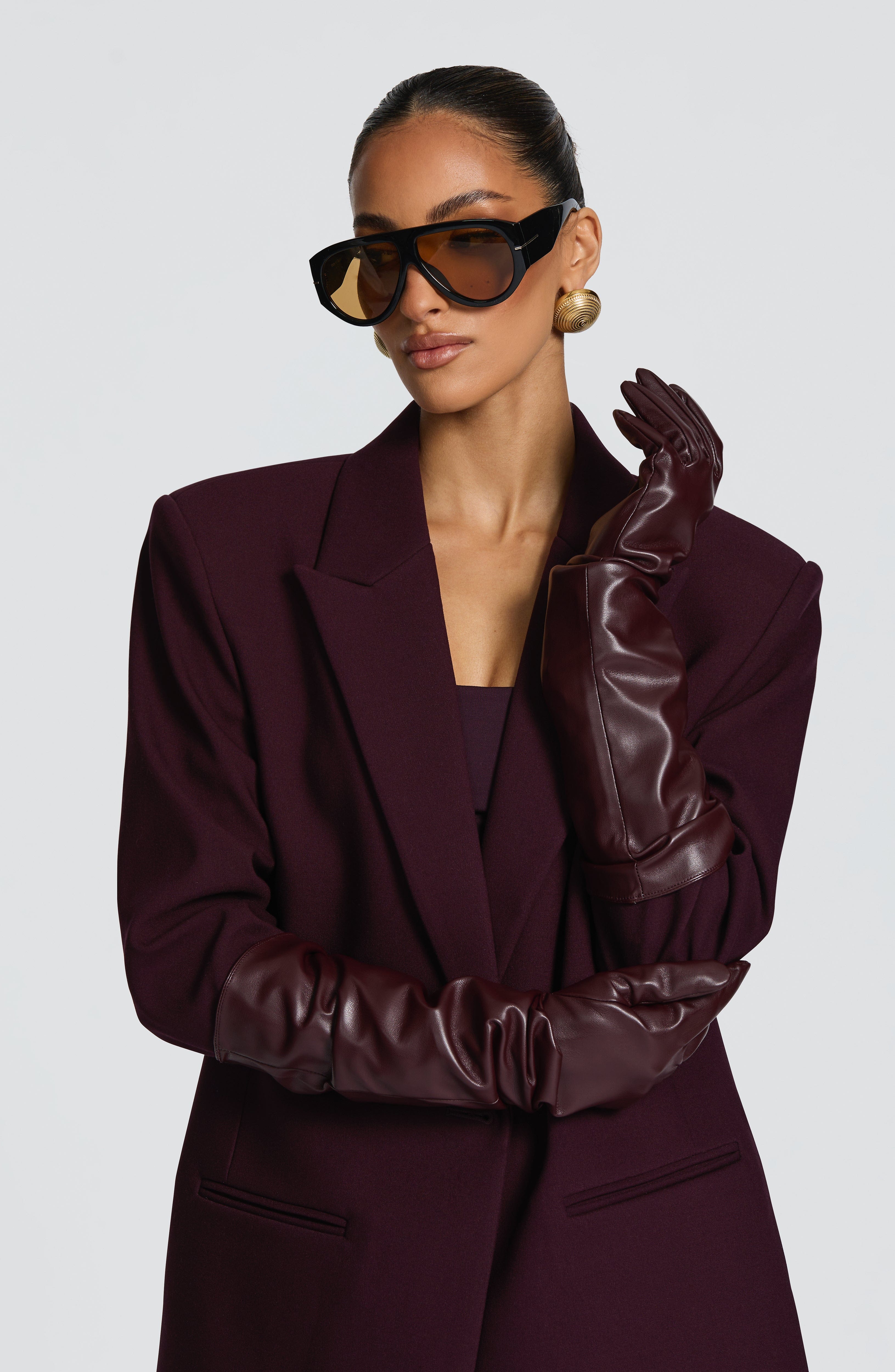 Frankie Gloves - Plum Accessories Babyboo Fashion Premium Exclusive Design