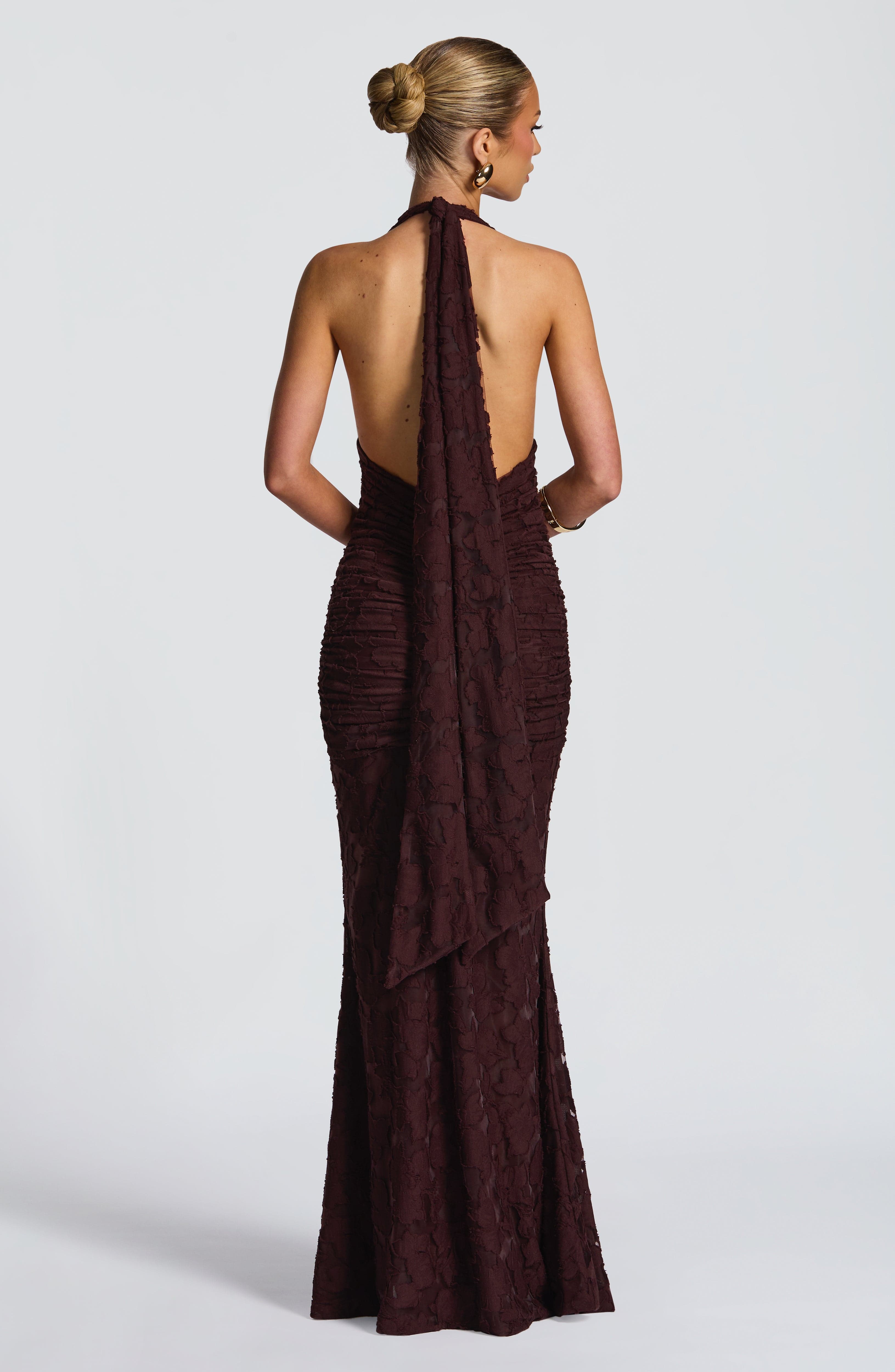 Guinevere Maxi Dress - Plum Brown Dress Babyboo Fashion Premium Exclusive Design