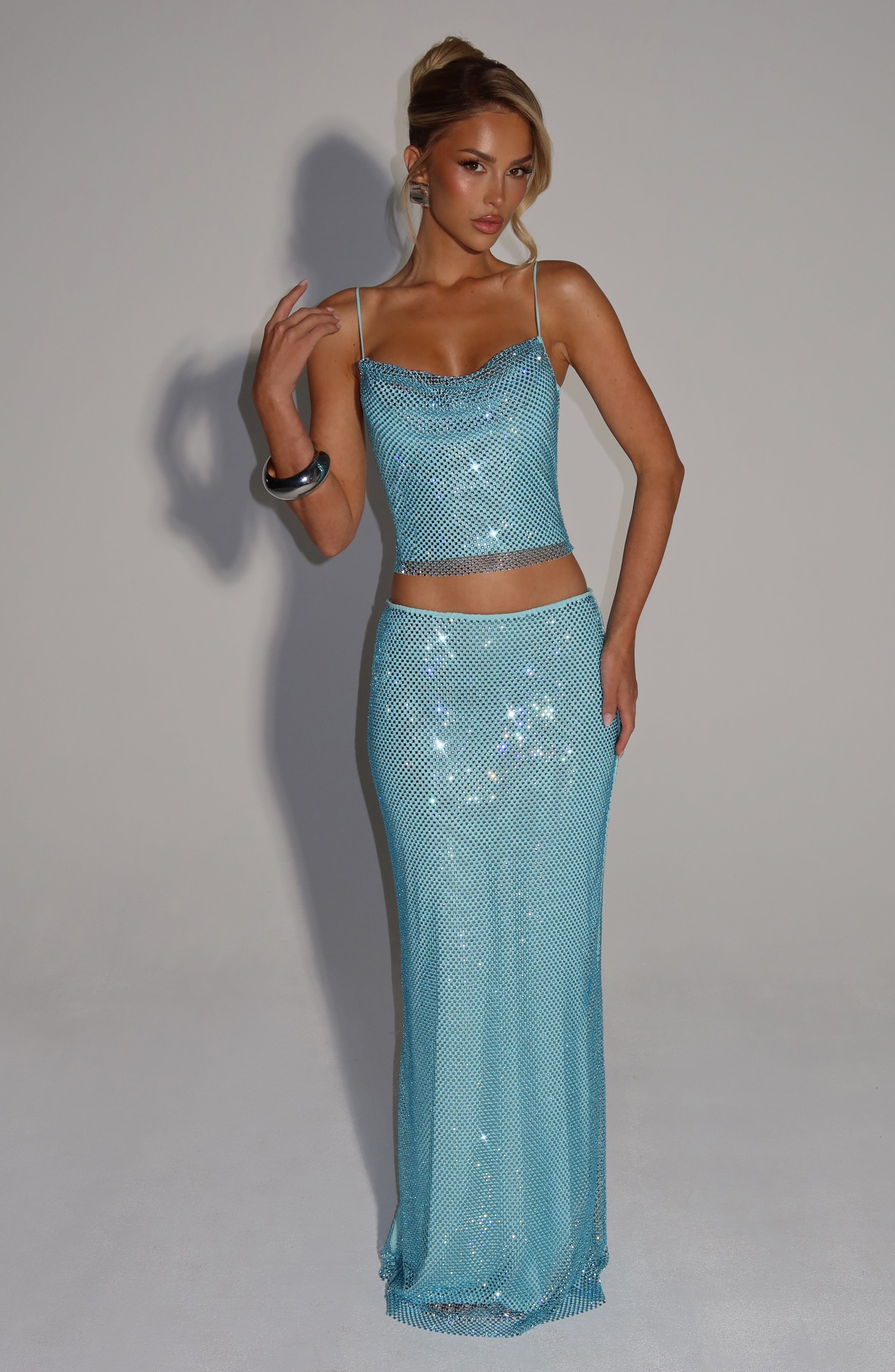 Hali Maxi Skirt - Aqua Skirt Babyboo Fashion Premium Exclusive Design