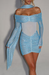 Hydra Mini Dress - Aqua Dress Babyboo Fashion Premium Exclusive Design