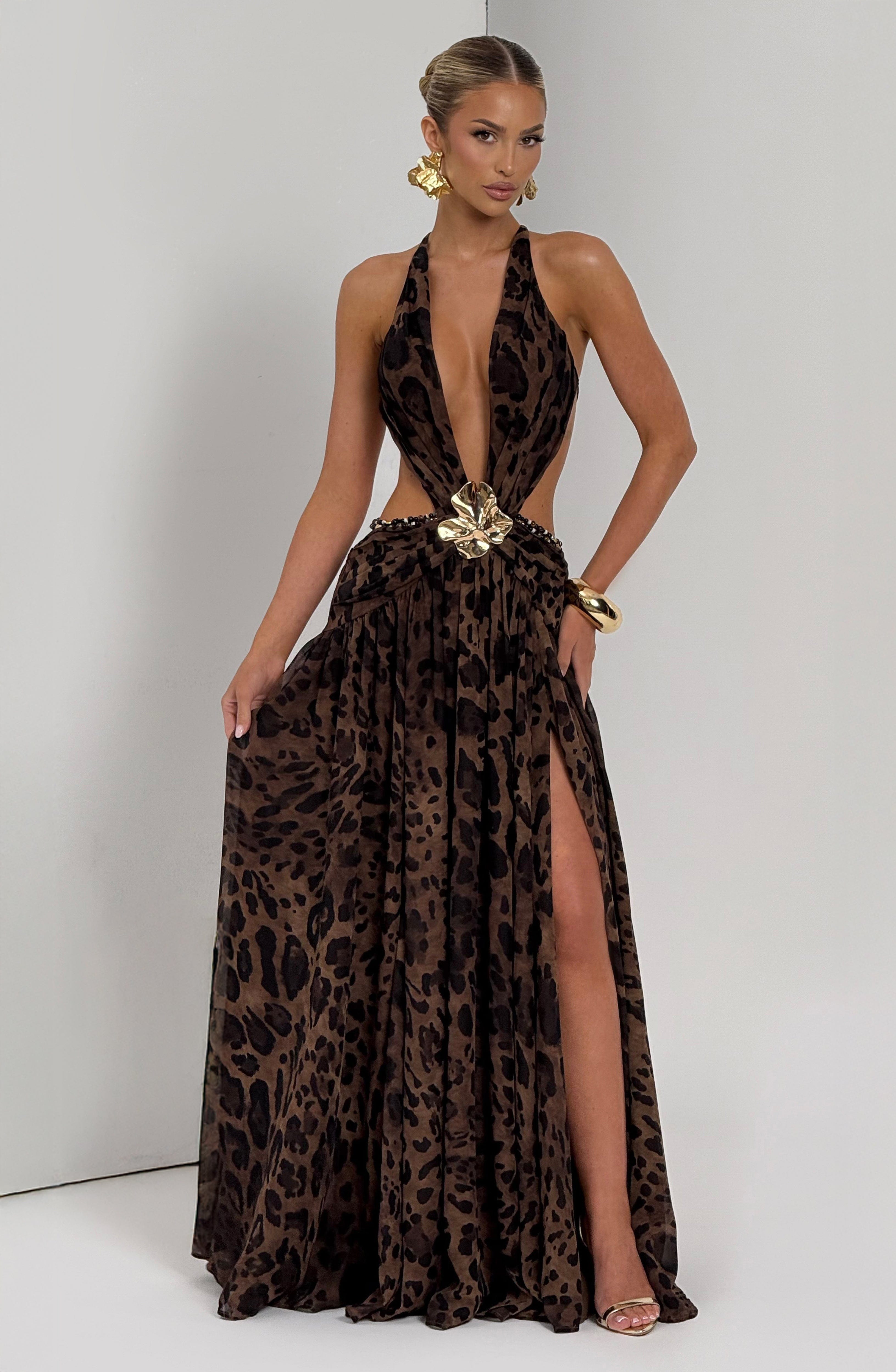 Indianna Maxi Dress - Leopard Print Dress Babyboo Fashion Premium Exclusive Design