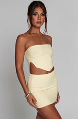 Jaz Mini Skirt - Lemon Skirt Babyboo Fashion Premium Exclusive Design
