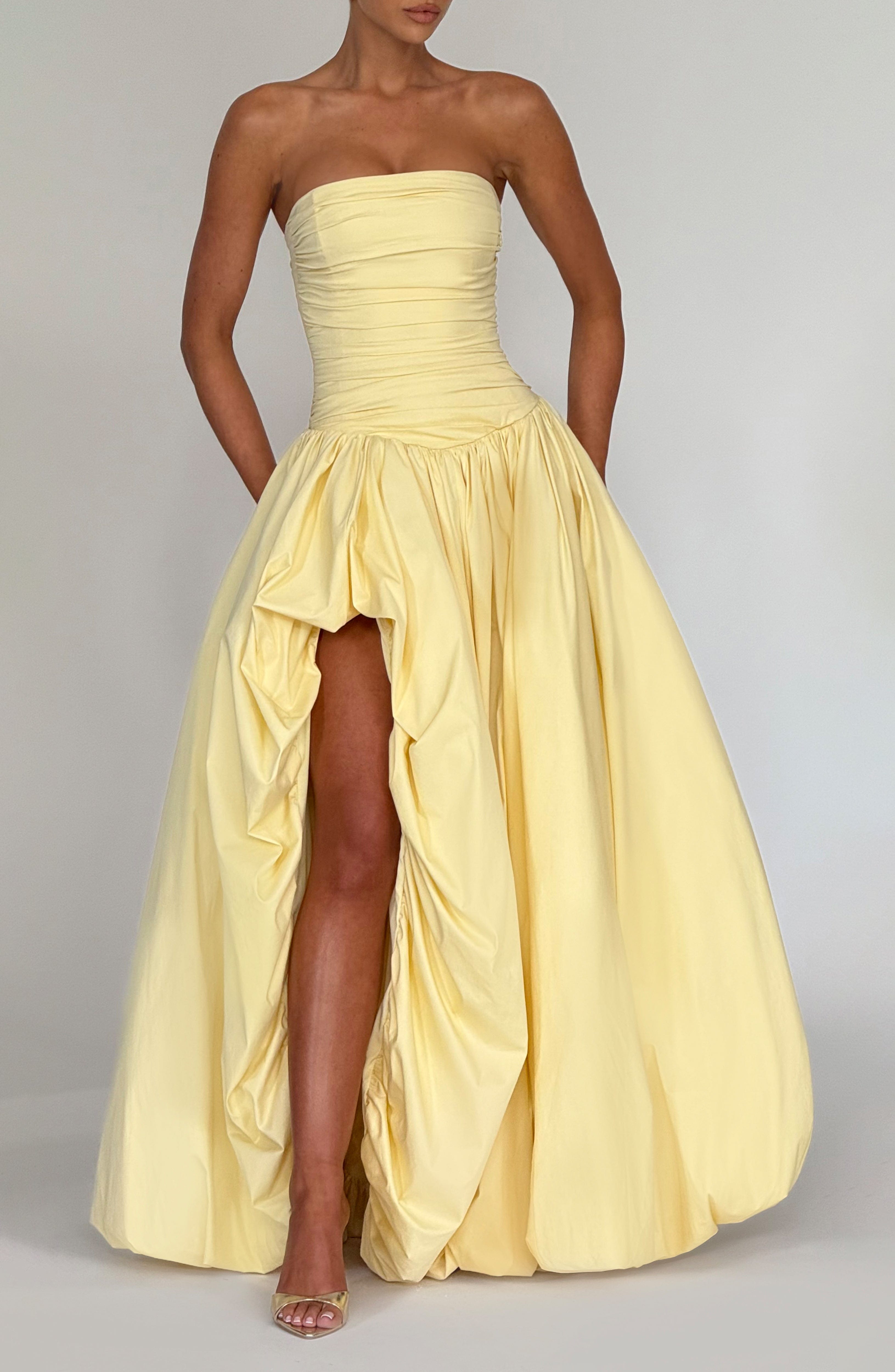 Jillian Maxi Dress - Lemon Dress Babyboo Fashion Premium Exclusive Design