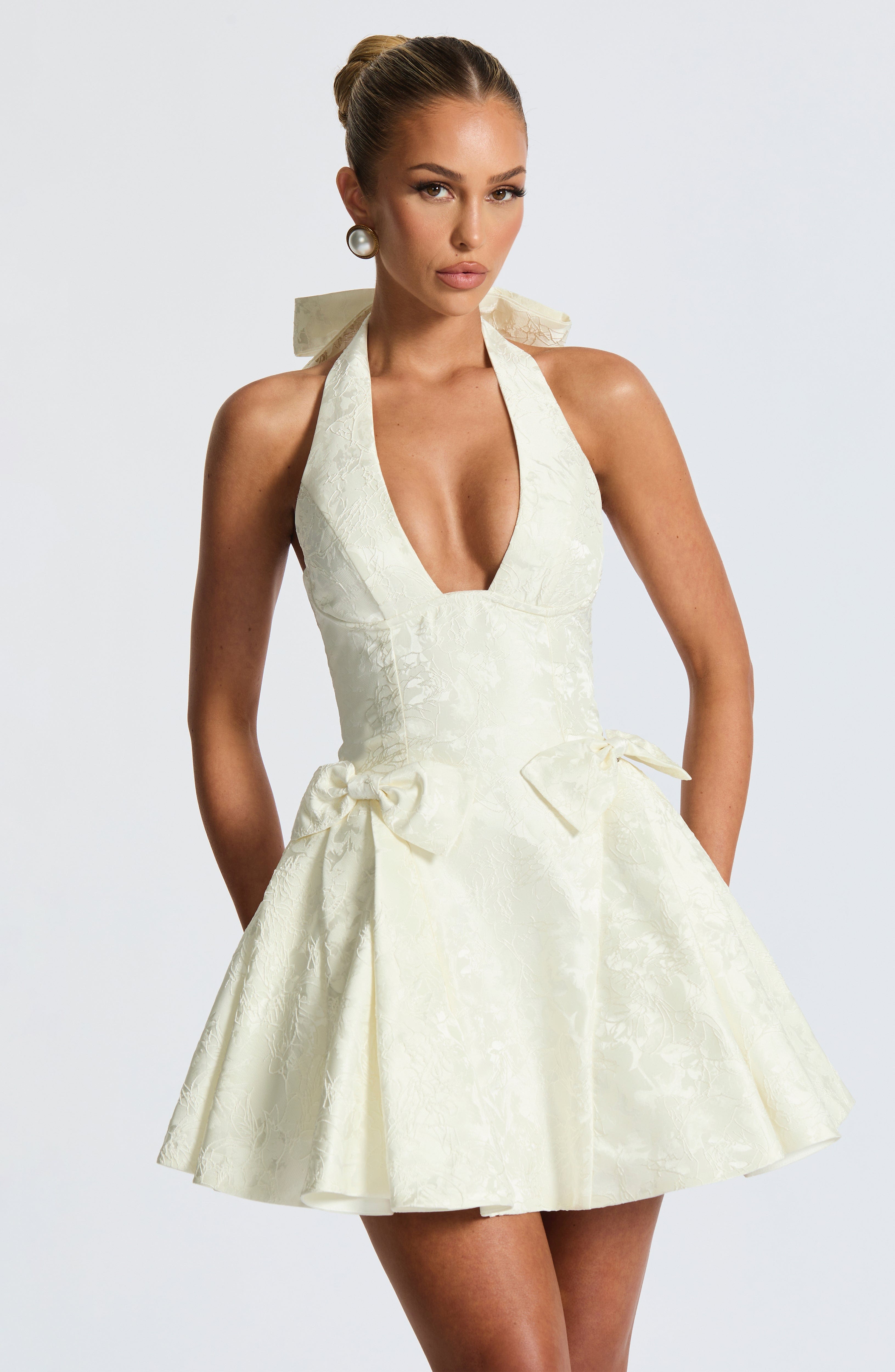 Jocelyn Mini Dress - Ivory Dress Babyboo Fashion Premium Exclusive Design