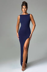 Kassandra Maxi Dress - Navy Dress Babyboo Fashion Premium Exclusive Design