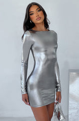 Kyranni Mini Dress - Gunmetal Dress XS Babyboo Fashion Premium Exclusive Design