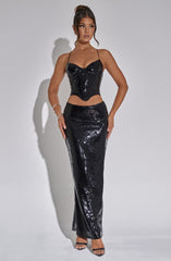 Larisa Maxi Skirt - Black Skirt XS Babyboo Fashion Premium Exclusive Design