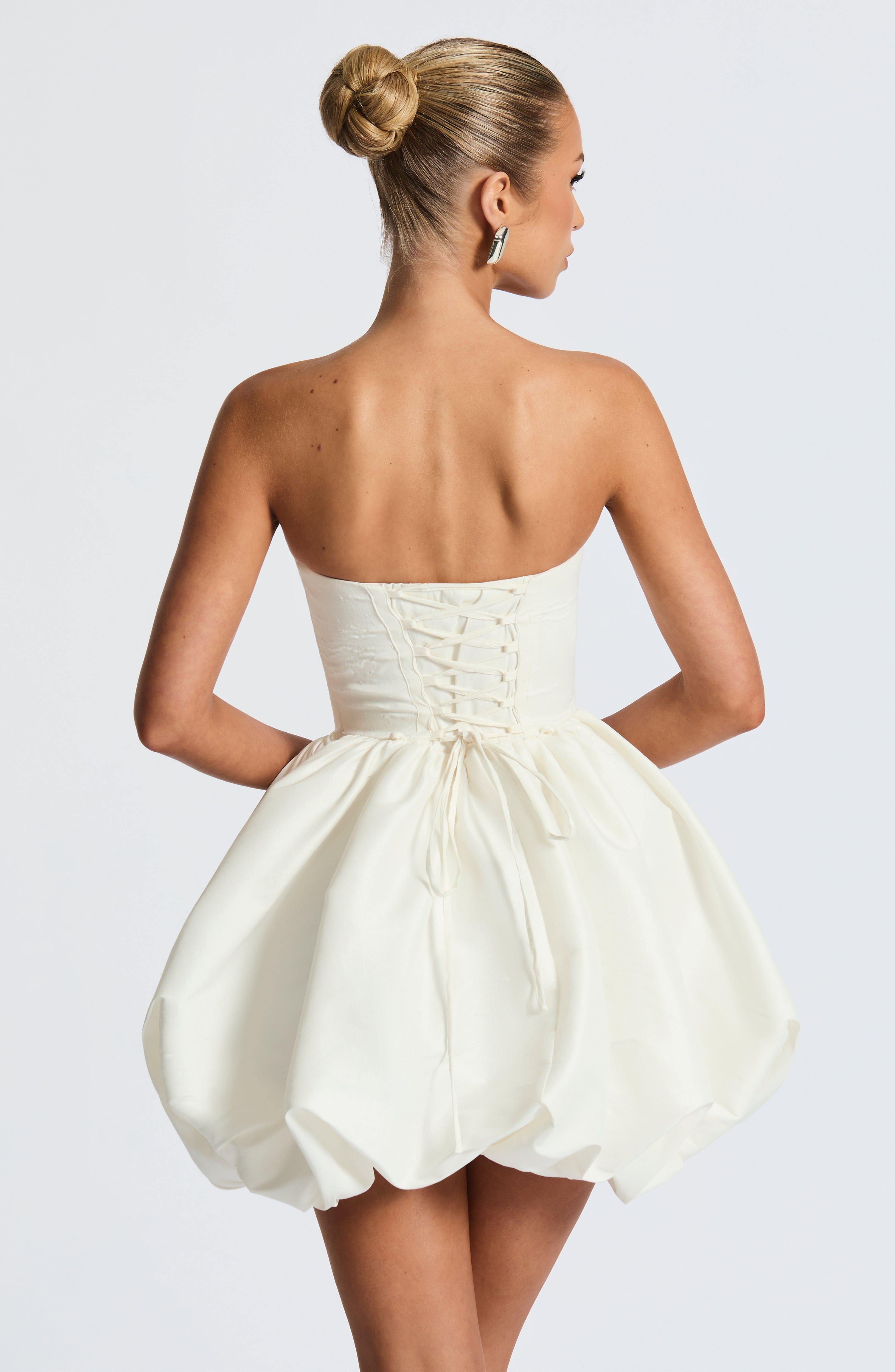 Lotus Mini Dress - Ivory Dress Babyboo Fashion Premium Exclusive Design