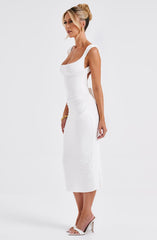 Malina Midi Dress - Ivory Dress Babyboo Fashion Premium Exclusive Design