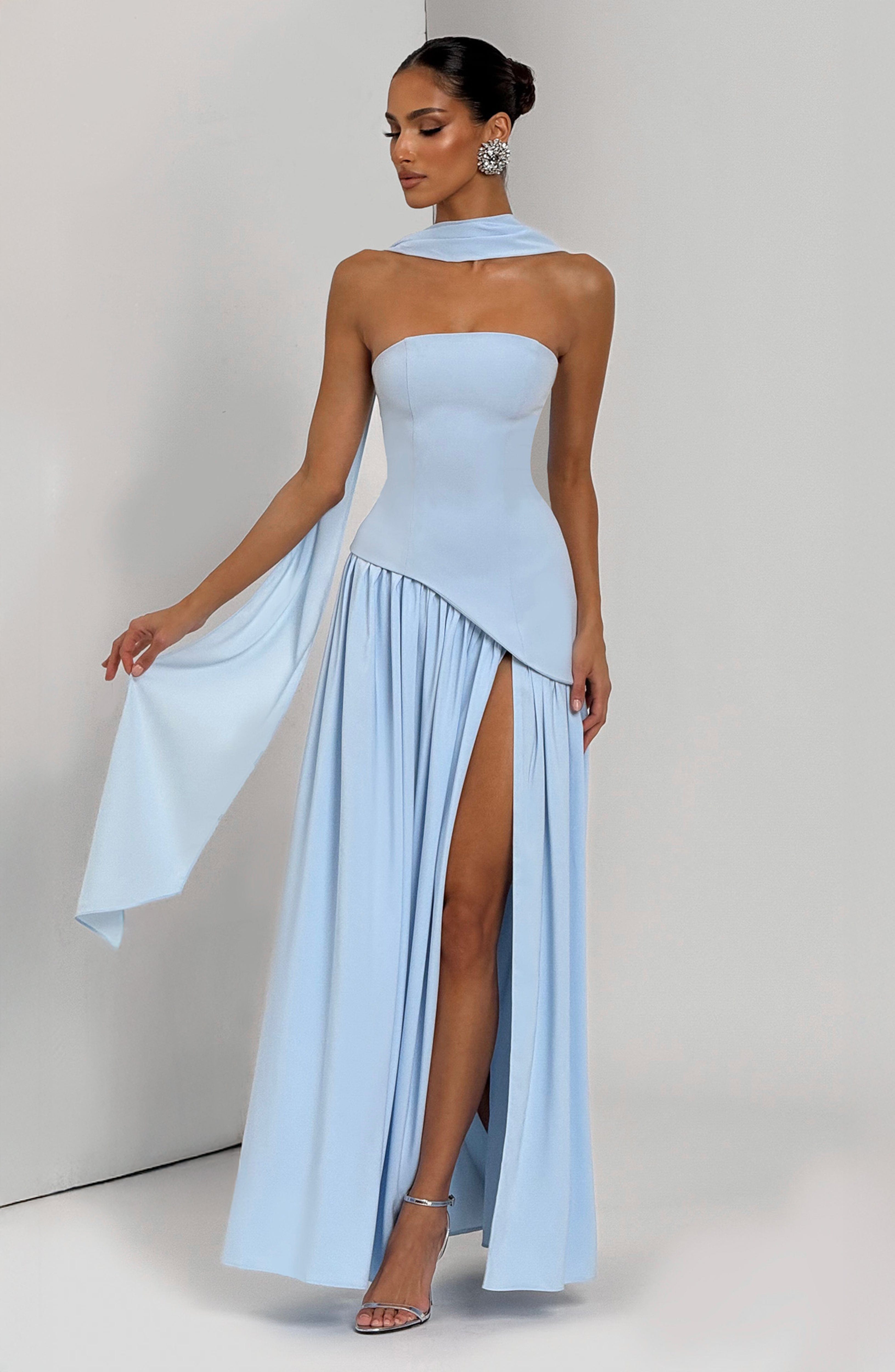 Maliyah Maxi Dress - Baby Blue Dress Babyboo Fashion Premium Exclusive Design