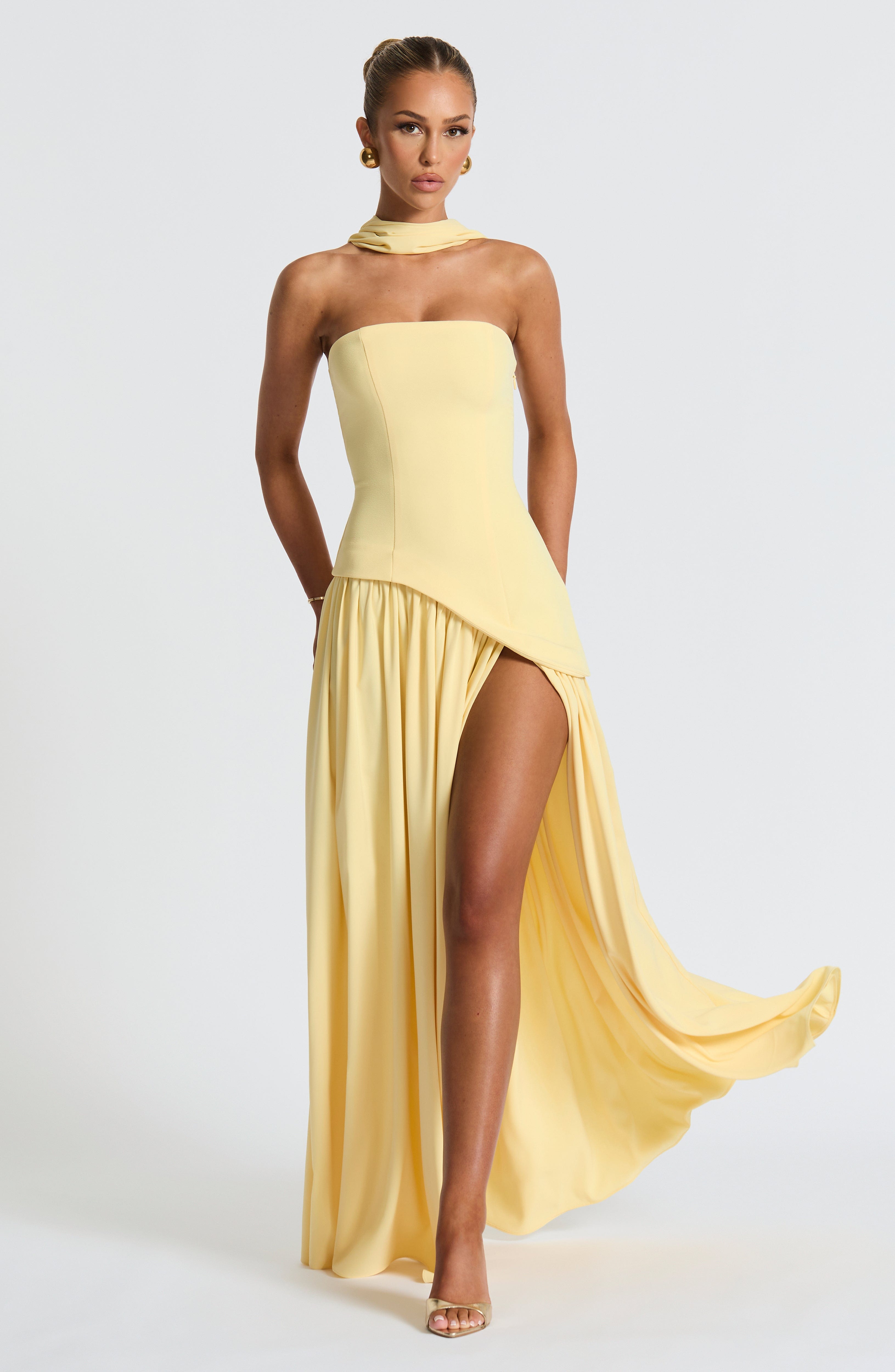 Maliyah Maxi Dress - Lemon Dress Babyboo Fashion Premium Exclusive Design