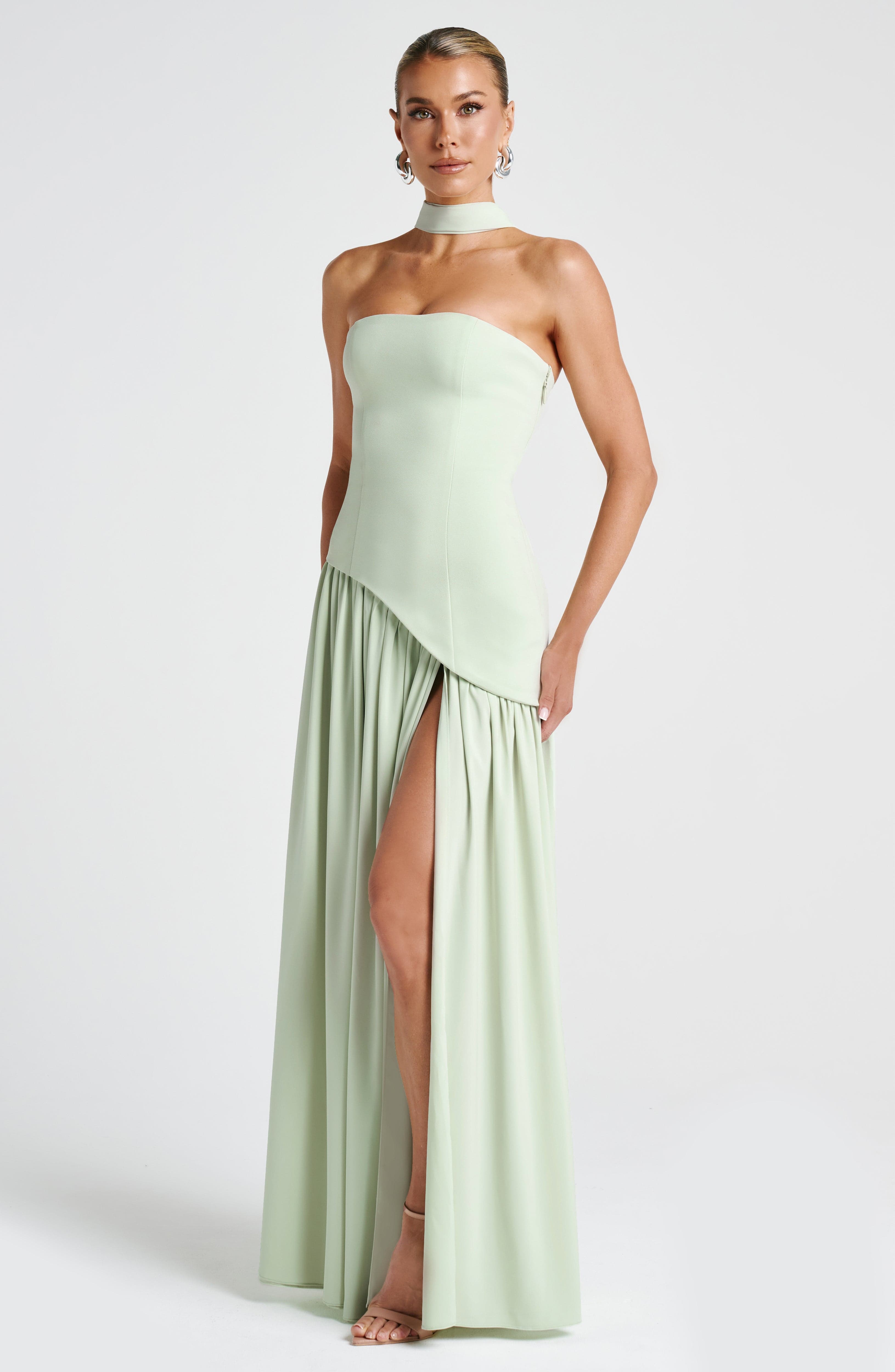Maliyah Maxi Dress - Mint Dress Babyboo Fashion Premium Exclusive Design