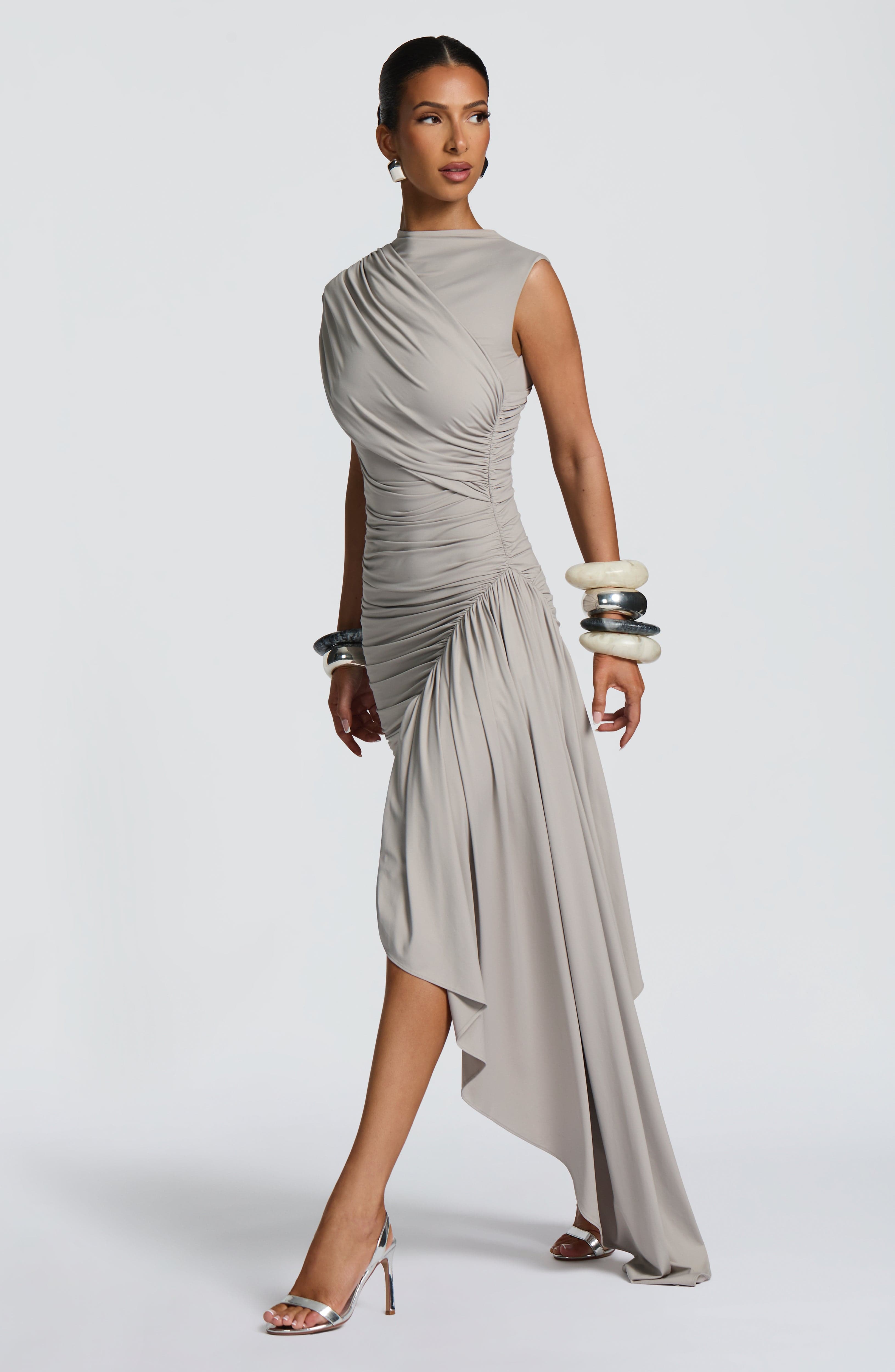 Marnie Mini Dress - Light Grey Dress Babyboo Fashion Premium Exclusive Design