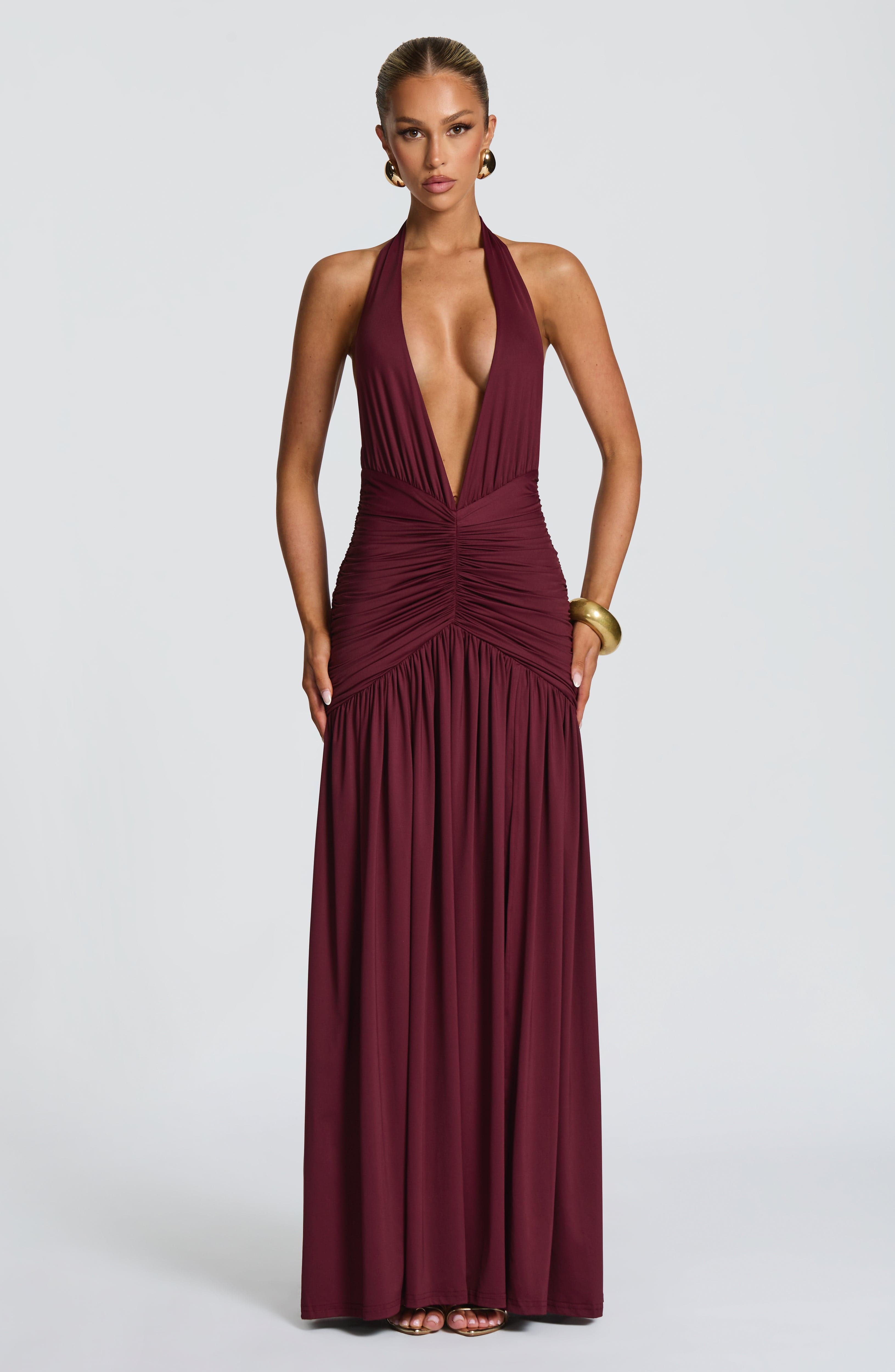 Melania Maxi Dress - Cherry Lacquer Dress Babyboo Fashion Premium Exclusive Design