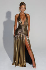 Melania Maxi Dress - Gold Dress XS Babyboo Fashion Premium Exclusive Design