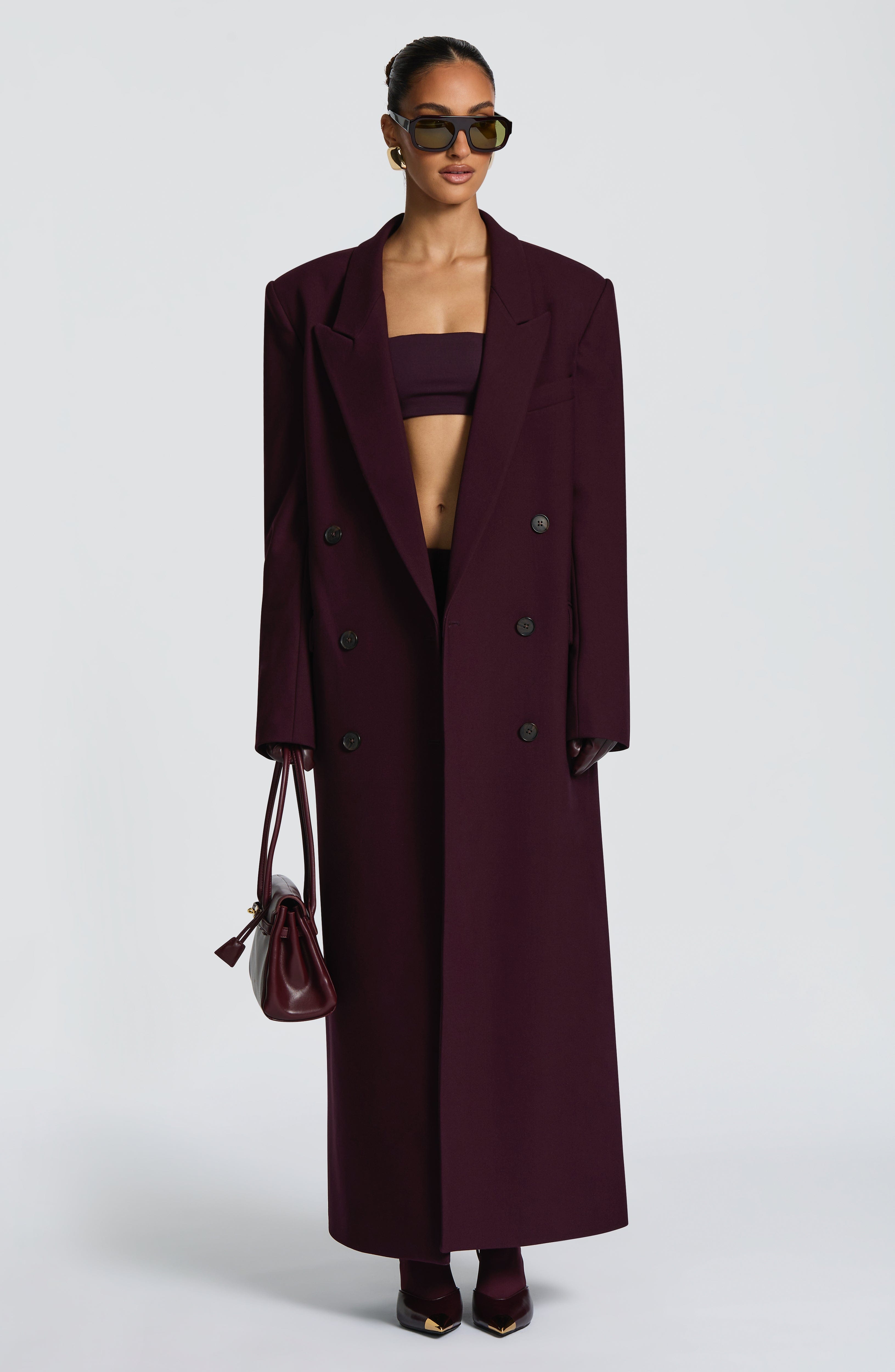 Michelle Coat - Plum Jacket Babyboo Fashion Premium Exclusive Design