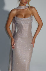 Mirabella Maxi Dress - Nude Dress Babyboo Fashion Premium Exclusive Design