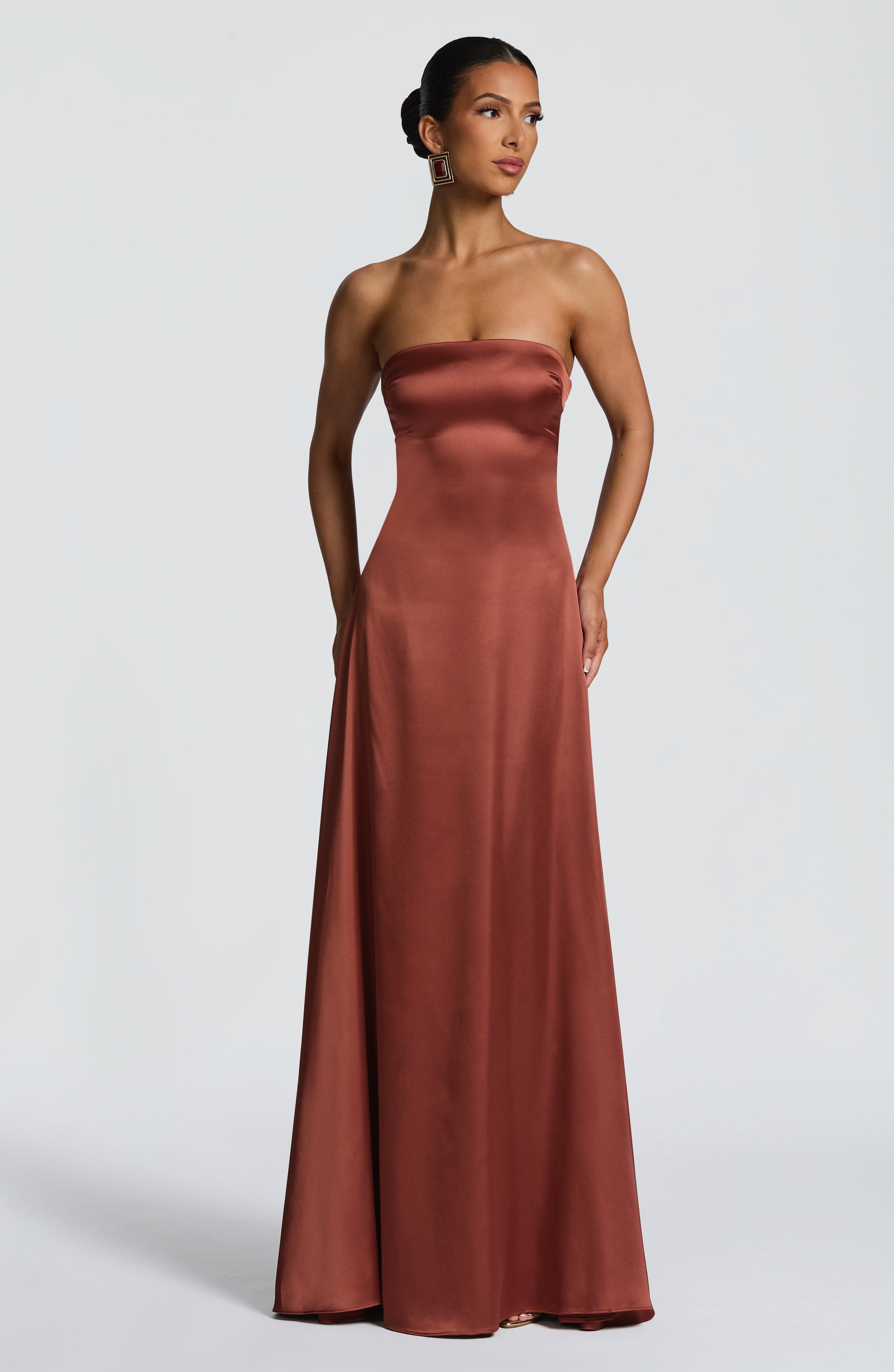 Morven Maxi Dress - Rust Dress Babyboo Fashion Premium Exclusive Design