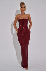 Neriah Maxi Dress - Wine Dress Babyboo Fashion Premium Exclusive Design