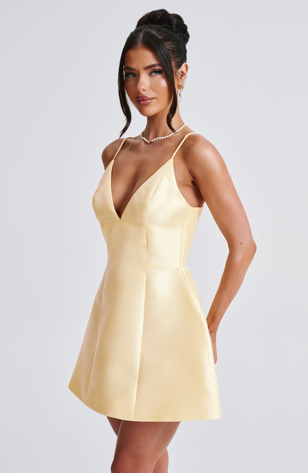 Nicole Mini Dress - Lemon Dress Babyboo Fashion Premium Exclusive Design