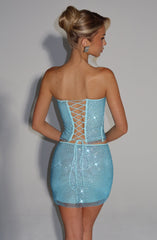 Nila Mini Skirt - Aqua Skirt Babyboo Fashion Premium Exclusive Design