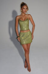 Nila Mini Skirt - Olive Skirt Babyboo Fashion Premium Exclusive Design