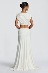 Paige Maxi Skirt - Ivory Skirt Babyboo Fashion Premium Exclusive Design