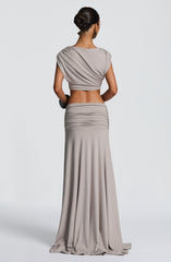 Paige Maxi Skirt - Light Grey Skirt Babyboo Fashion Premium Exclusive Design