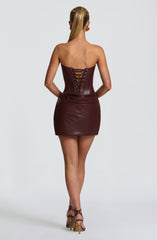 Palmer Mini Dress - Burgundy Dress Babyboo Fashion Premium Exclusive Design