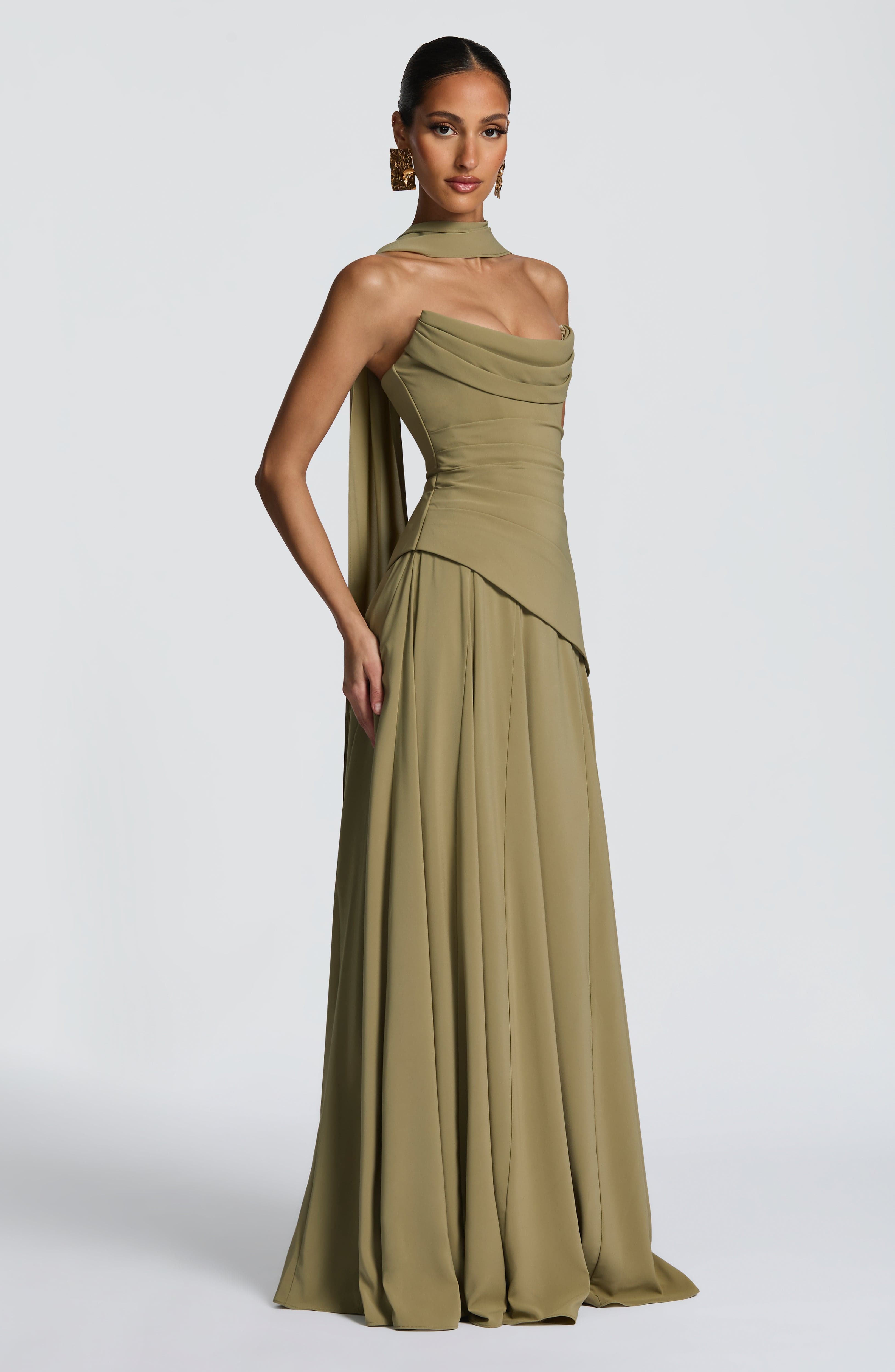 Patricia Maxi Dress - Sage Dress Babyboo Fashion Premium Exclusive Design