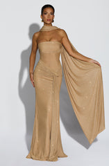 Paula Maxi Dress - Gold Sparkle Dress Babyboo Fashion Premium Exclusive Design