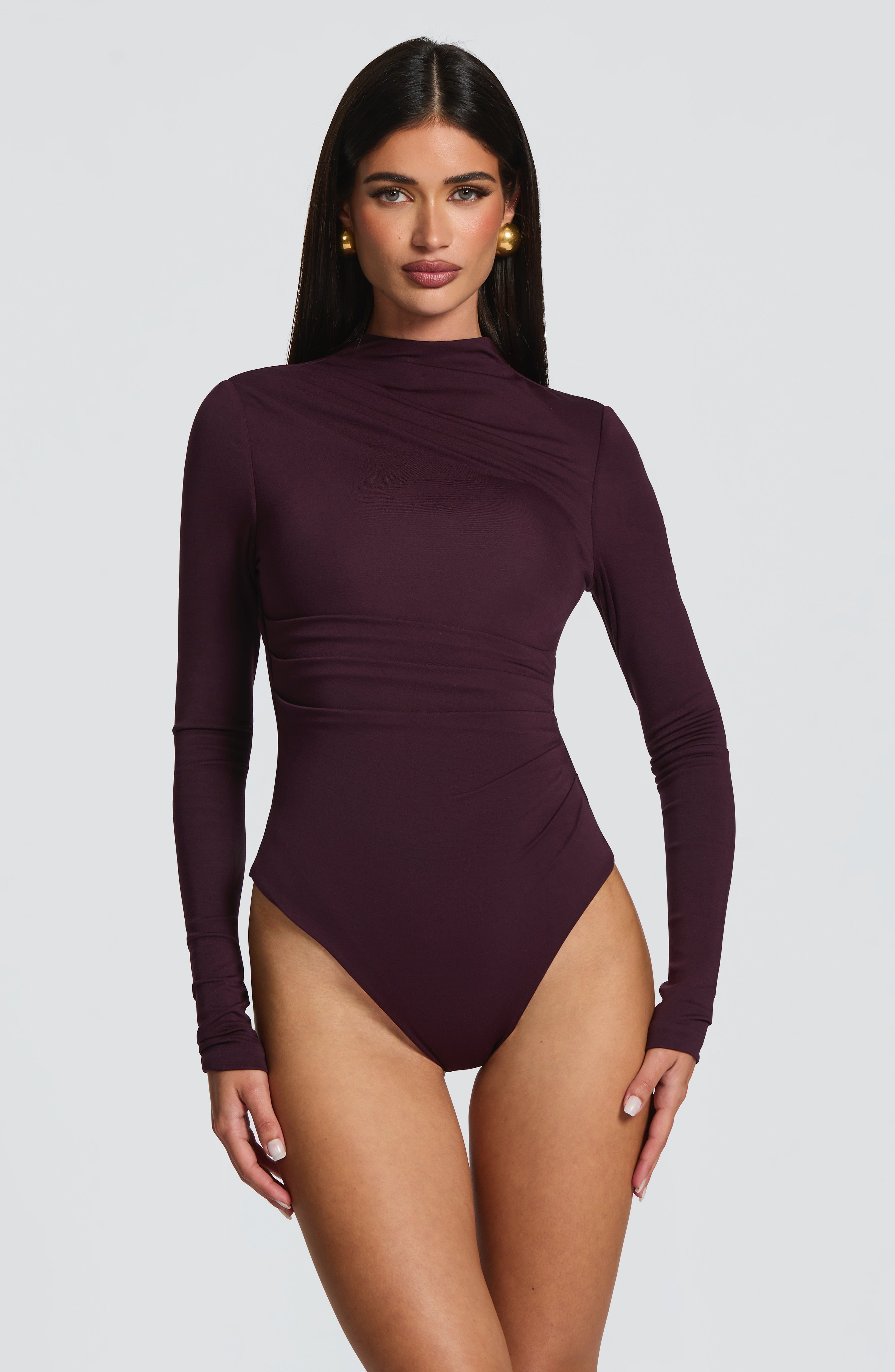 Pearson Bodysuit - Plum Bodysuits XS Babyboo Fashion Premium Exclusive Design