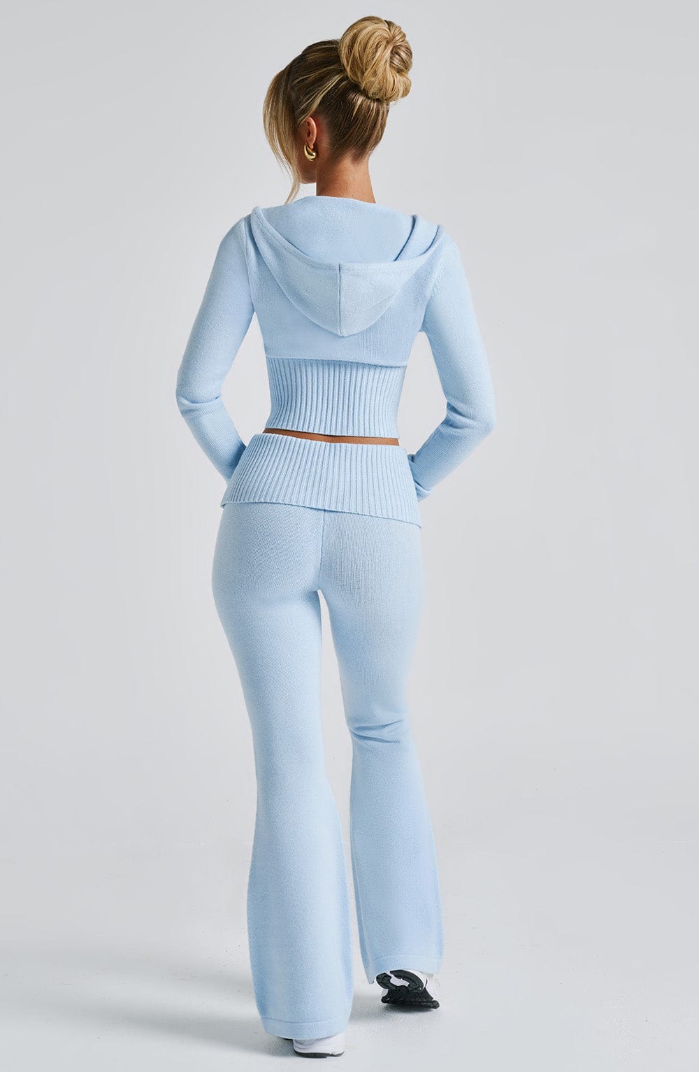 Portia Knit Hoodie - Baby Blue Tops Babyboo Fashion Premium Exclusive Design