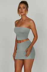 Rein Mini Skirt - Steel Skirt Babyboo Fashion Premium Exclusive Design