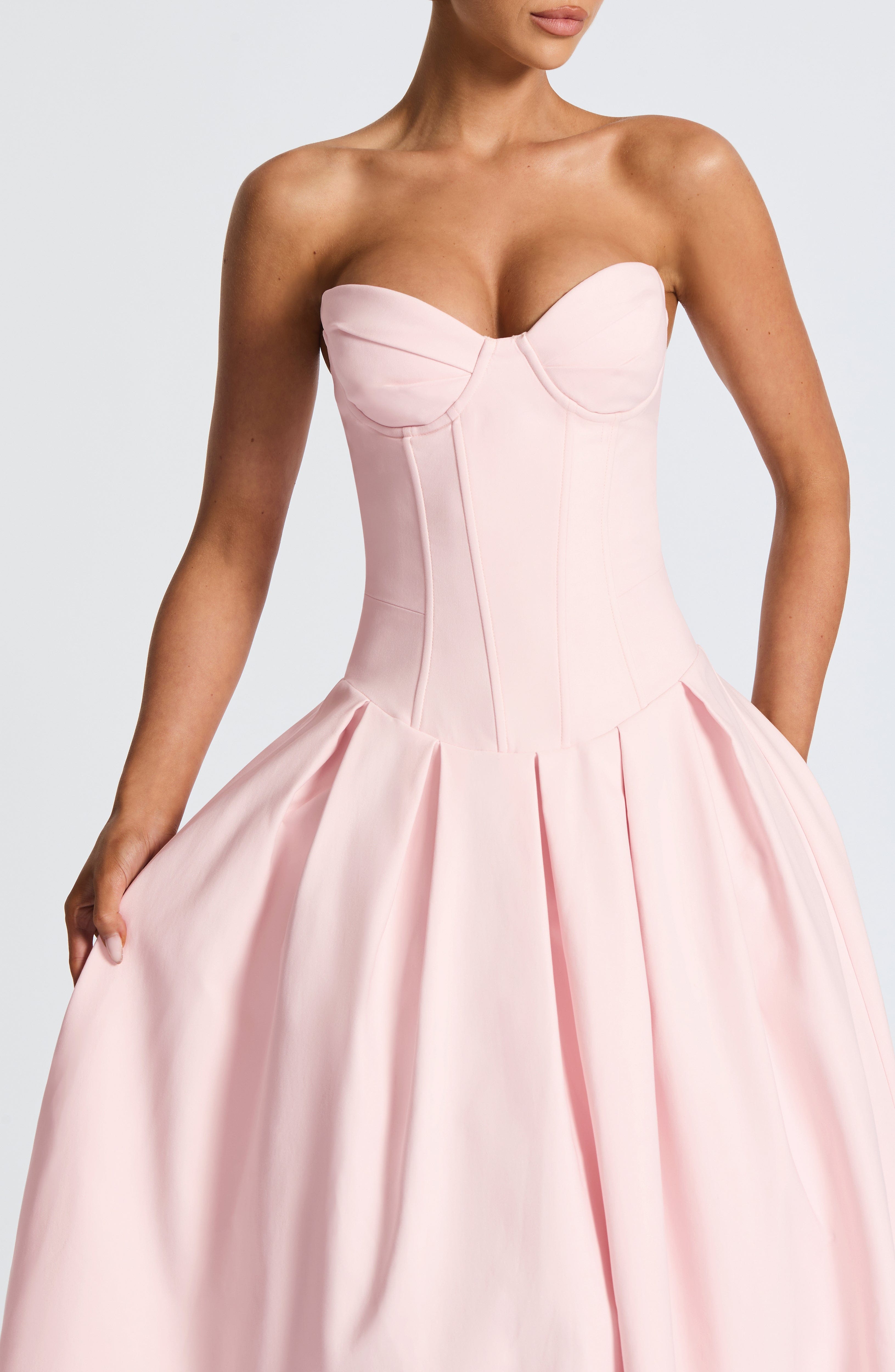 Salma Midi Dress - Blush Dress Babyboo Fashion Premium Exclusive Design