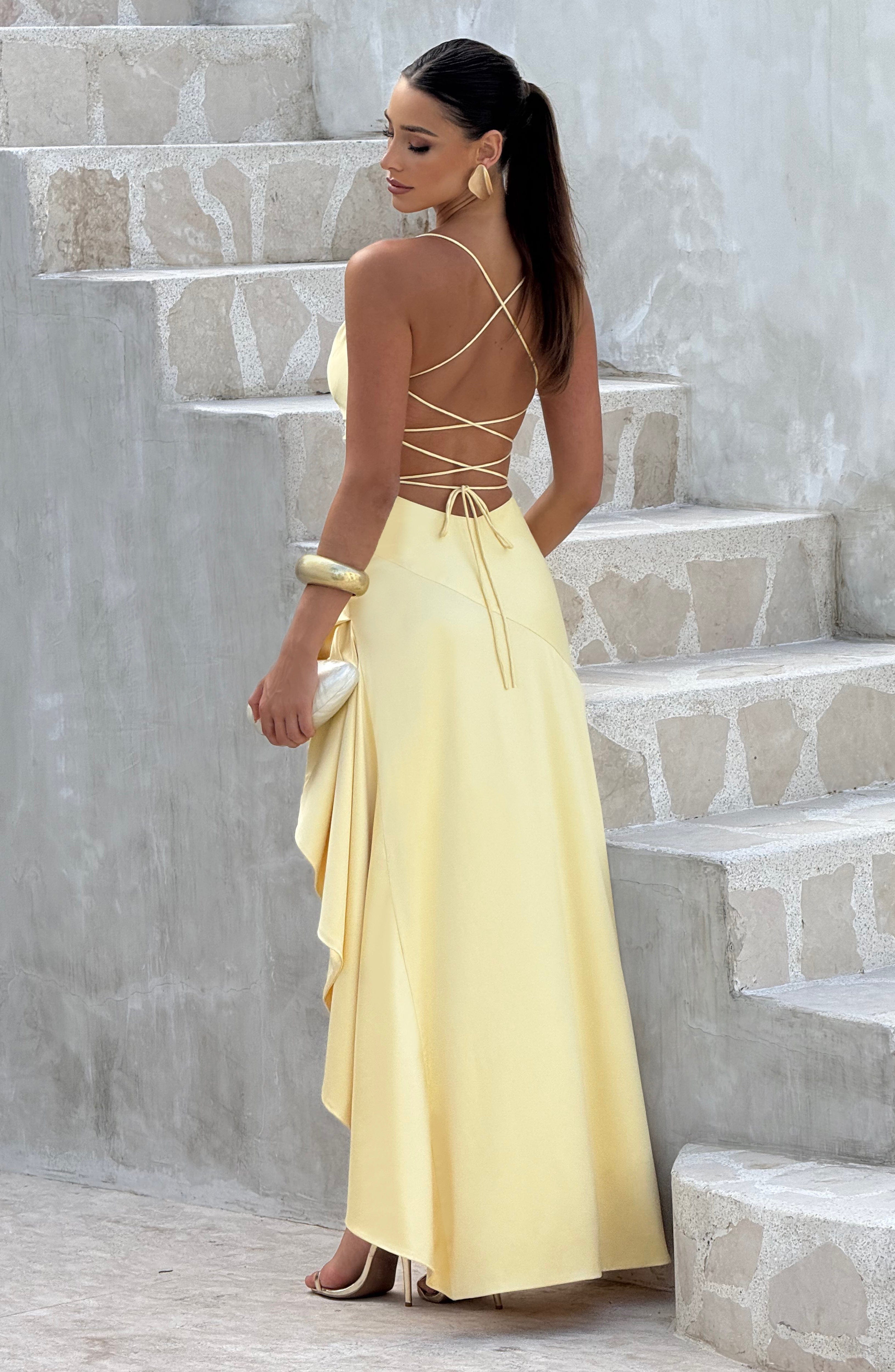 Samira Maxi Dress - Lemon Dress Babyboo Fashion Premium Exclusive Design