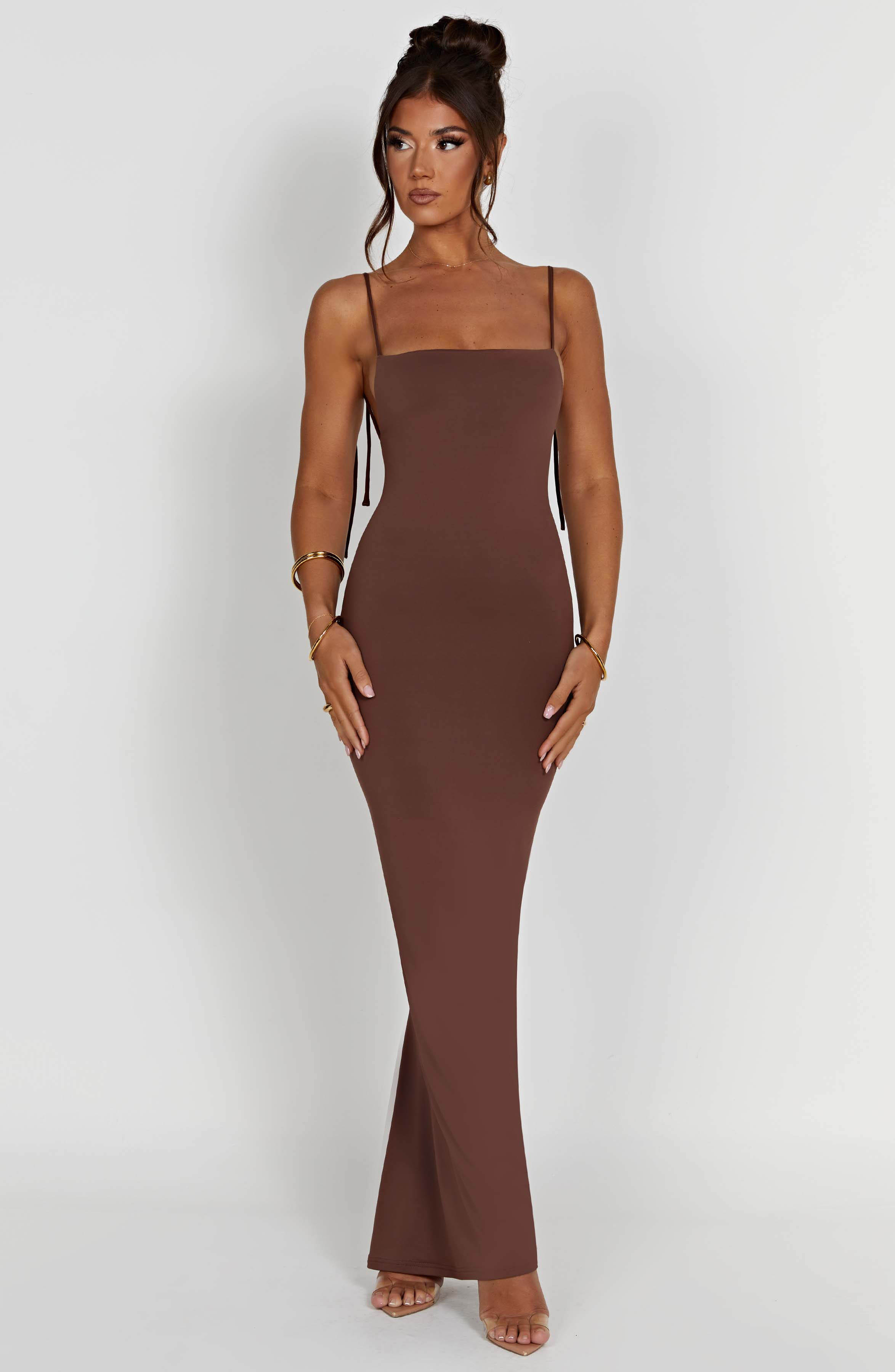Sanya Maxi Dress - Chocolate Dress Babyboo Fashion Premium Exclusive Design