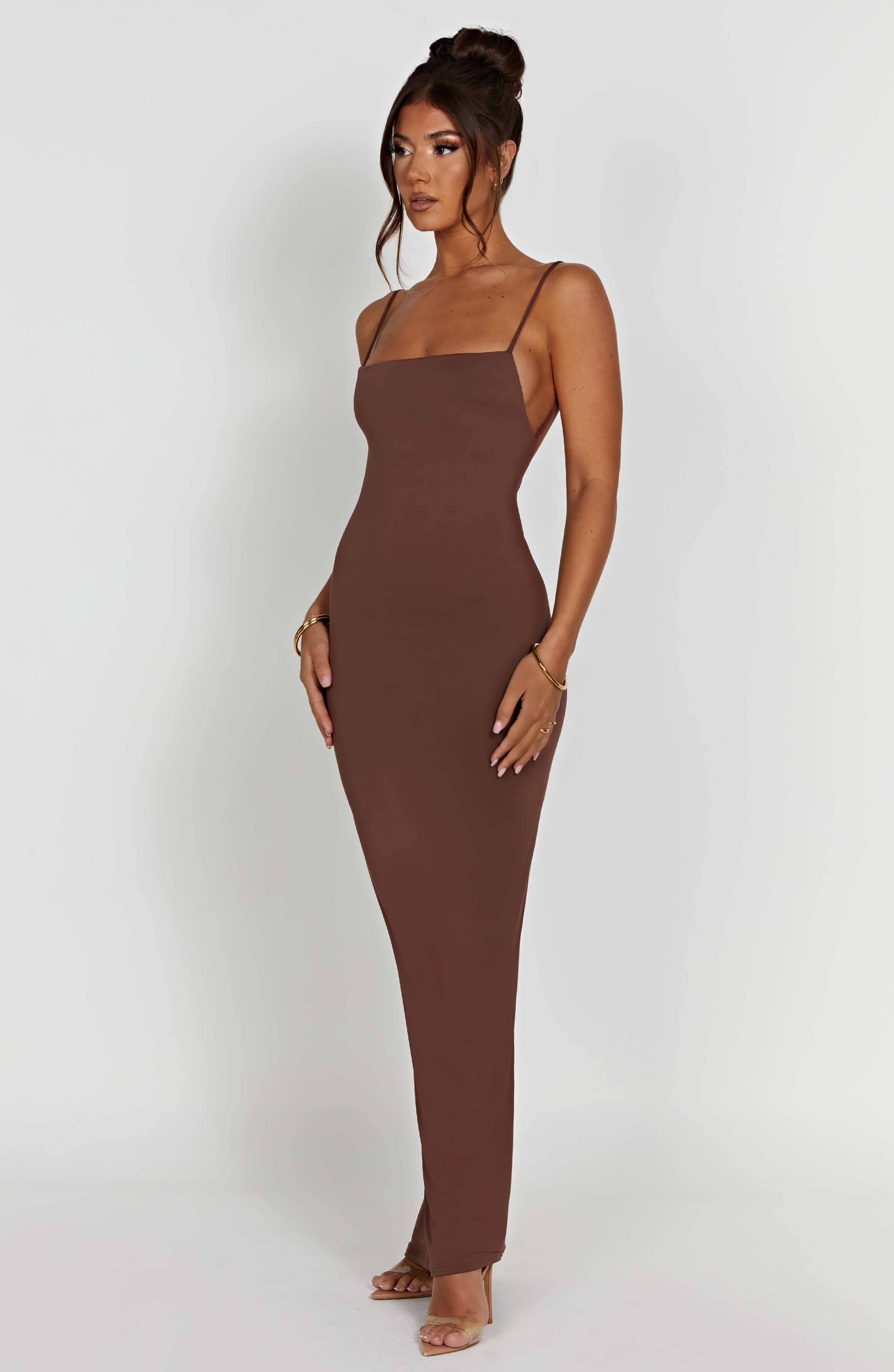 Sanya Maxi Dress - Chocolate Dress Babyboo Fashion Premium Exclusive Design