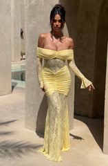 Sauline Maxi Dress - Lemon Dress Babyboo Fashion Premium Exclusive Design